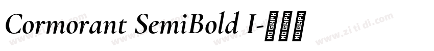 Cormorant SemiBold I字体转换